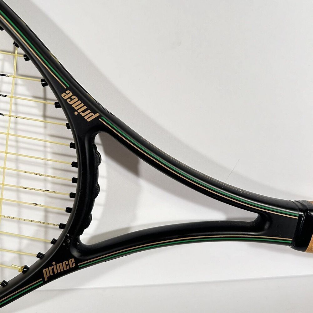 Prince Graphite Series 110 One Stripe Tennis Racquet Grip 4 1/2" Org Grip String - Picture 10 of 16